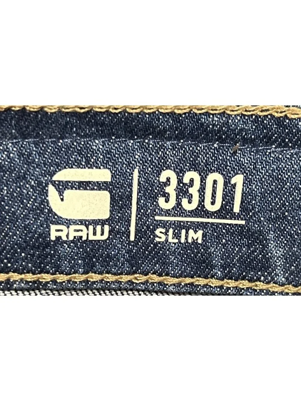 G-Star RAW 3301 Slim Jeans 32x30 NWT Blue Vintage Sakarya Denim Button Fly